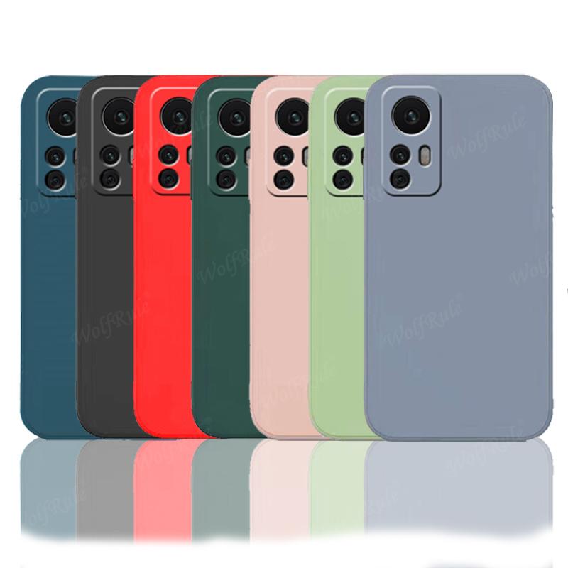 Für Hülle Xiaomi Mi 12 Lite Hülle Für Mi 12 Lite Stoßfestes TPU Flüssig-Bumper Weiche Hülle Für Mi 11 Lite NE 5G 12 12S Pro Fundas
