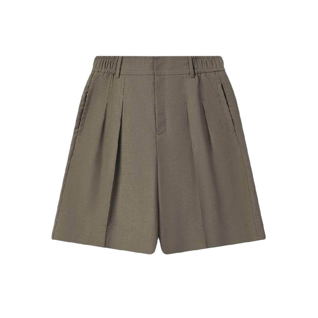 Fila Milano Series Loose Woven Zip Casual Shorts Women shorts F11W625805F-BN M