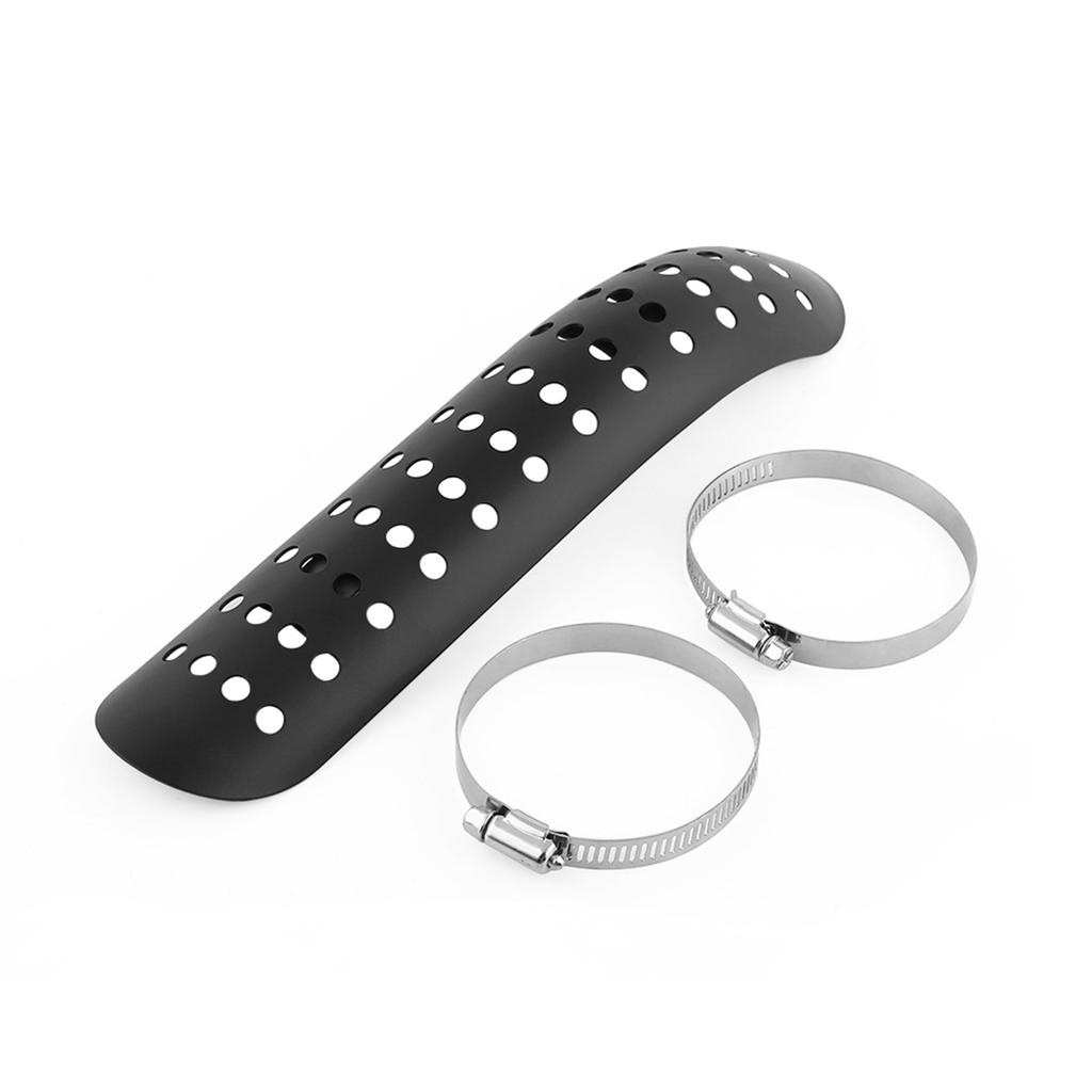   Motorcycle Hole Ht   Curve Exhaust Pipe Cover Black