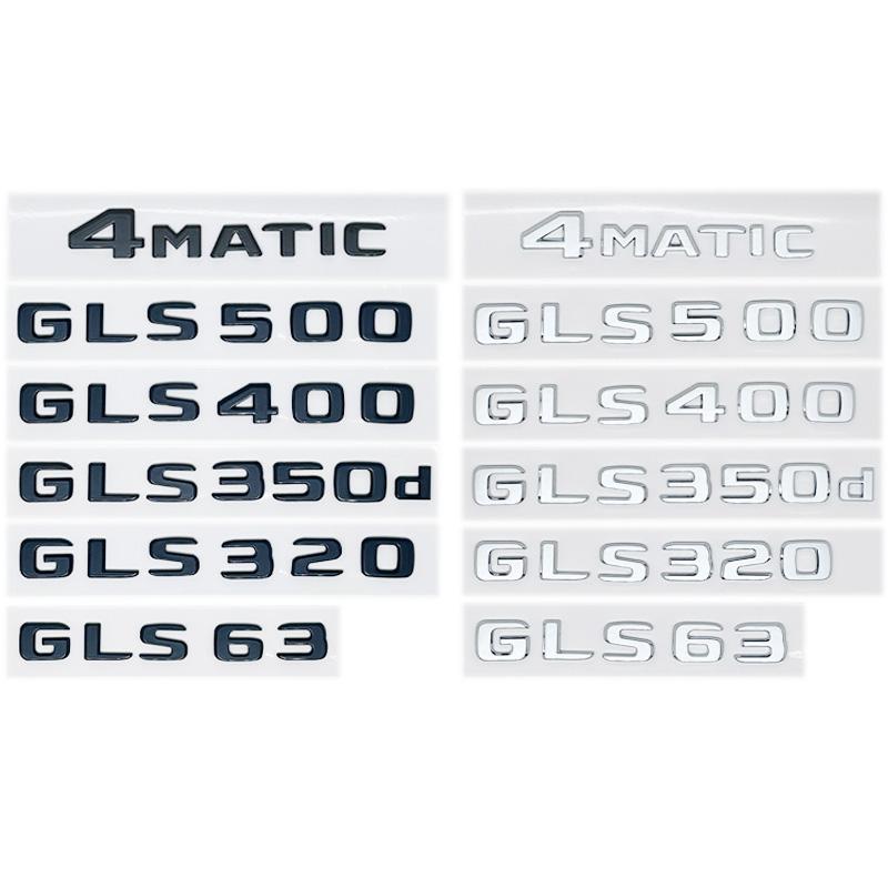 ABS Car Trunk Letters Logo Emblem Badge Decals Sticker For Mercedes Benz GLS Class GLS400 GLS500 GLS550 GLS450 GLS350 X166 X167