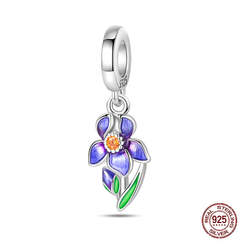 Modă Cupru Arc Colorat Fluture Flori Farmece Margele Se Potrivesc Brățări Originale Qikaola Bijuterii Fine DIY