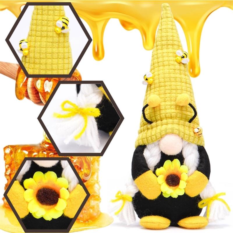 Sunflowers Gnomes Doll Bees Tomte Swedish Nisse Scandinavian Decoration Rudolph (Sunflowers) Honeybee Flower