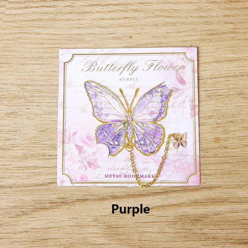 Aesthetic Stationery Metal Bookmark Hollow Flower Painting Bookmarks Student Reading Book Clip Book Accessories Teacher Gift
