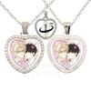 Low Tide In Twilight Necklace Taeju YEO Euihyun KIM Glass Heart Pendant Double Sided Necklace 360 Degree Rotation Jewelry Gift