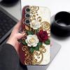 Custodia Pittura ad Olio Fiore per Samsung S26 S25 Ultra S24 FE S23 Plus S22 S21 A15 A16 A17 A35 A36 A37 A54 A55 A56 A57 5G Texture Pelle Cover Morbida