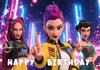 KPop Girl Demoned Hunters Adult Birthday Party Decoration Backdrop Girl Cake Table Decor Backdrop Poster Baby Shower Supplies