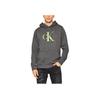 Calvin Klein Logo Print Hoodie Men hoodies Gray J30J314557PCK