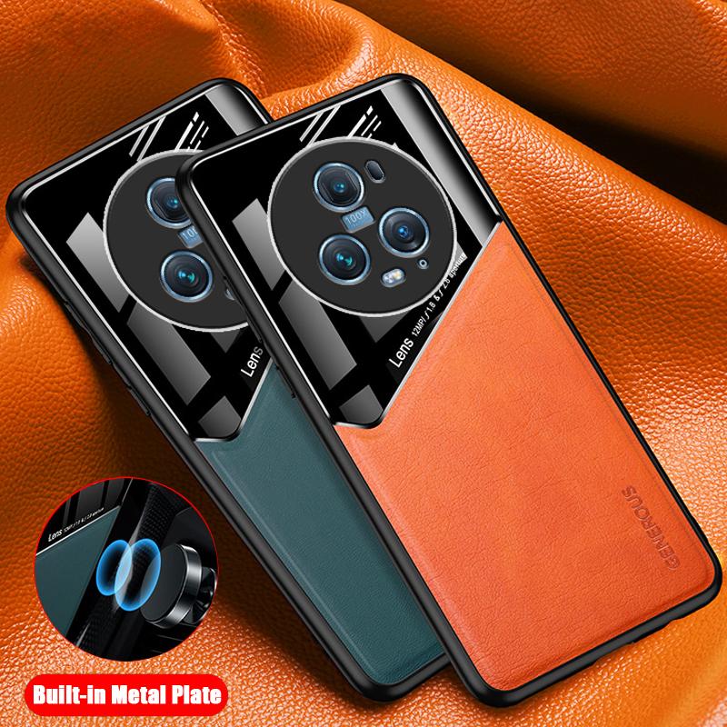 

Чехол Magic5 Pro из искусственной кожи, автомобильный магнитный жесткий чехол для ПК для Huawei Honor Magic 5 4 Pro Magic4 Lite, противоударные чехлы для телефонов