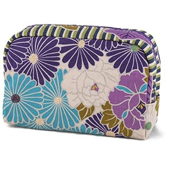 Ren Wagara Box Pouch (Retro Flower - Purple) Gusset