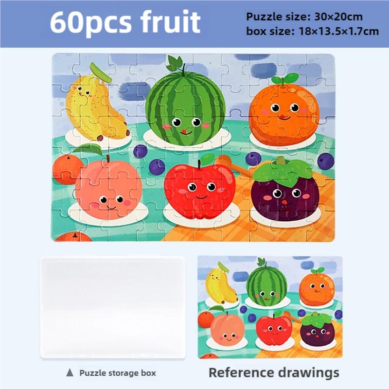 New Logic Thinking Intellectual Wooden Game Puzzle Jigsaw Animal Vehicle Cartoon Early Educational Toys For Kids Children Gifts