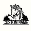 Unique Personalized Retro Metal Horse Wall Art Hanging Home Decor Sculpture