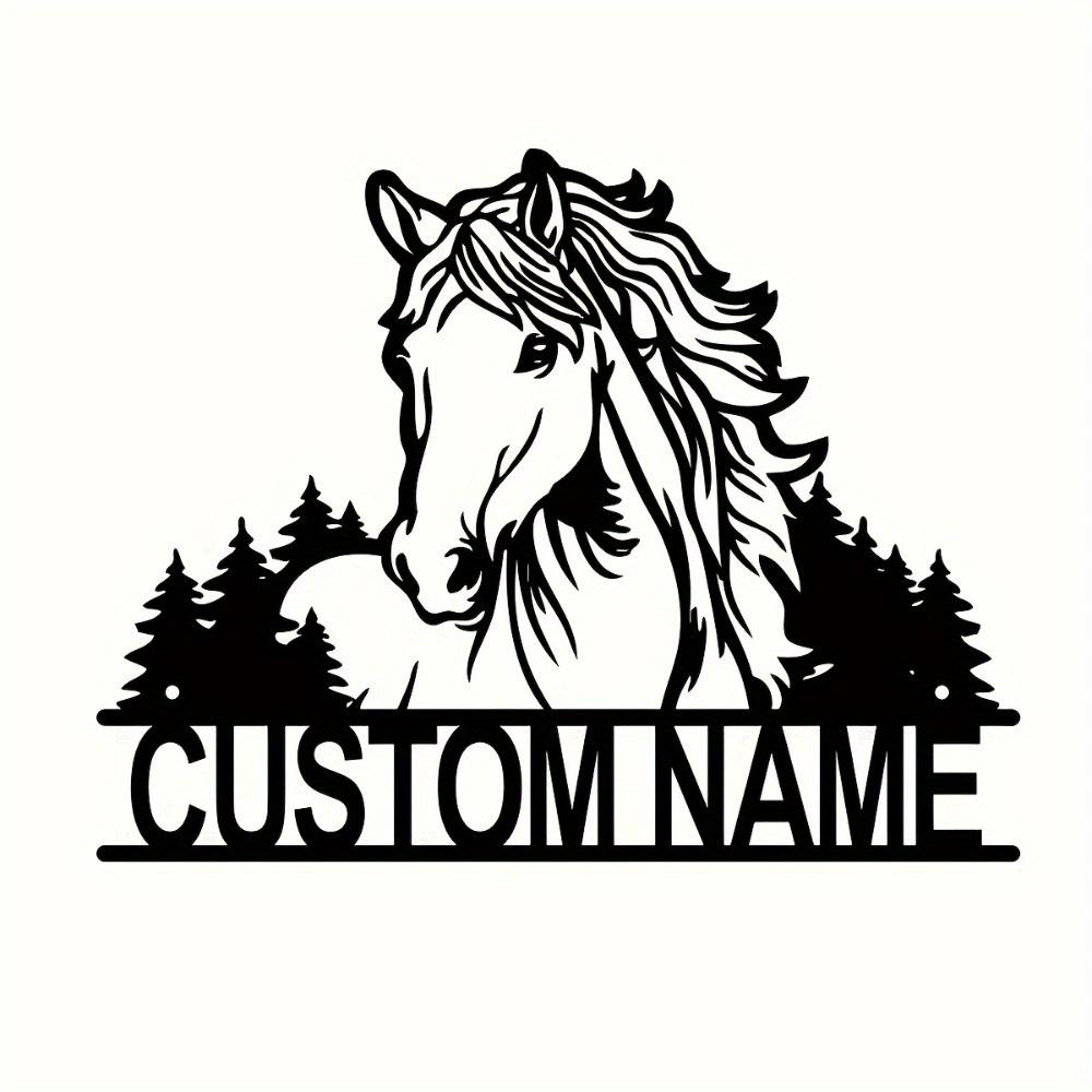 Unique Personalized Retro Metal Horse Wall Art Hanging Home Decor Sculpture