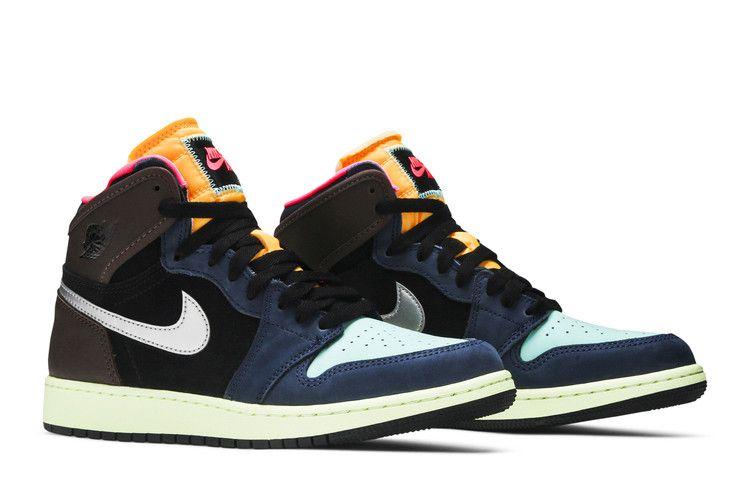 Kids' Sneakers Jordan 1 Retro High Tokyo Bio Hack (GS) Baroque Brown/Black-Laser Orange-Racer Pink