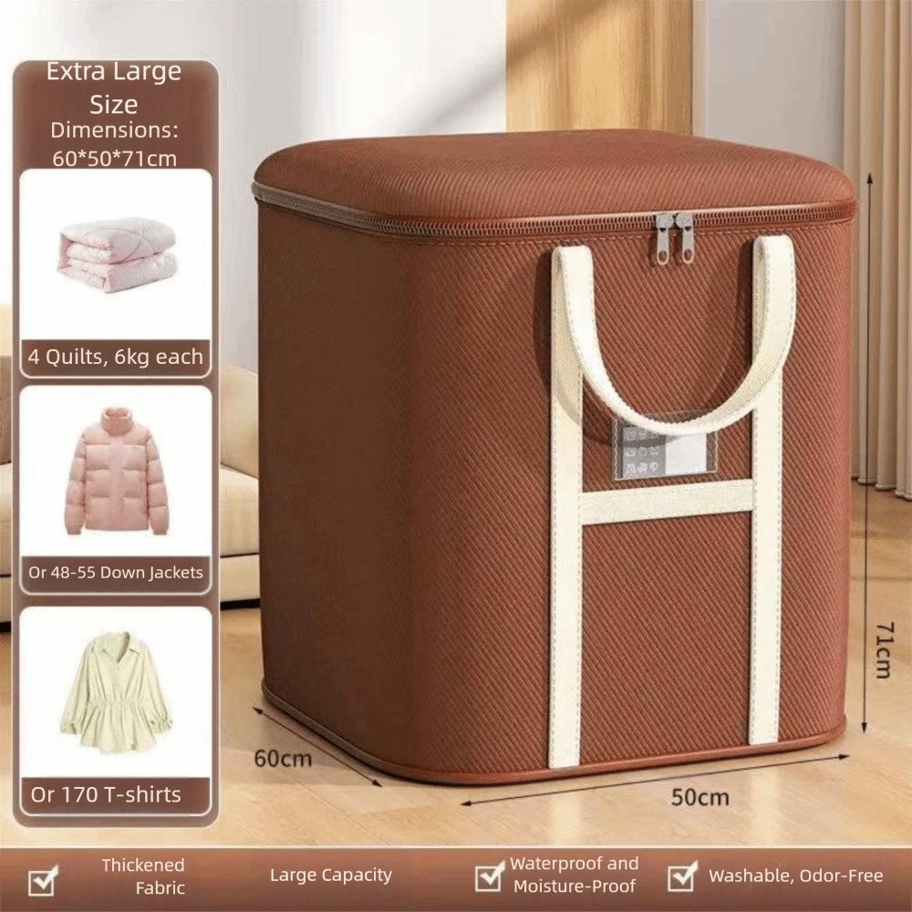 Durable Large Capacity Moving Packing Bag Multipurpose with Zipper Woven Bag Waterproof Clothes Organizer Packing Supplies