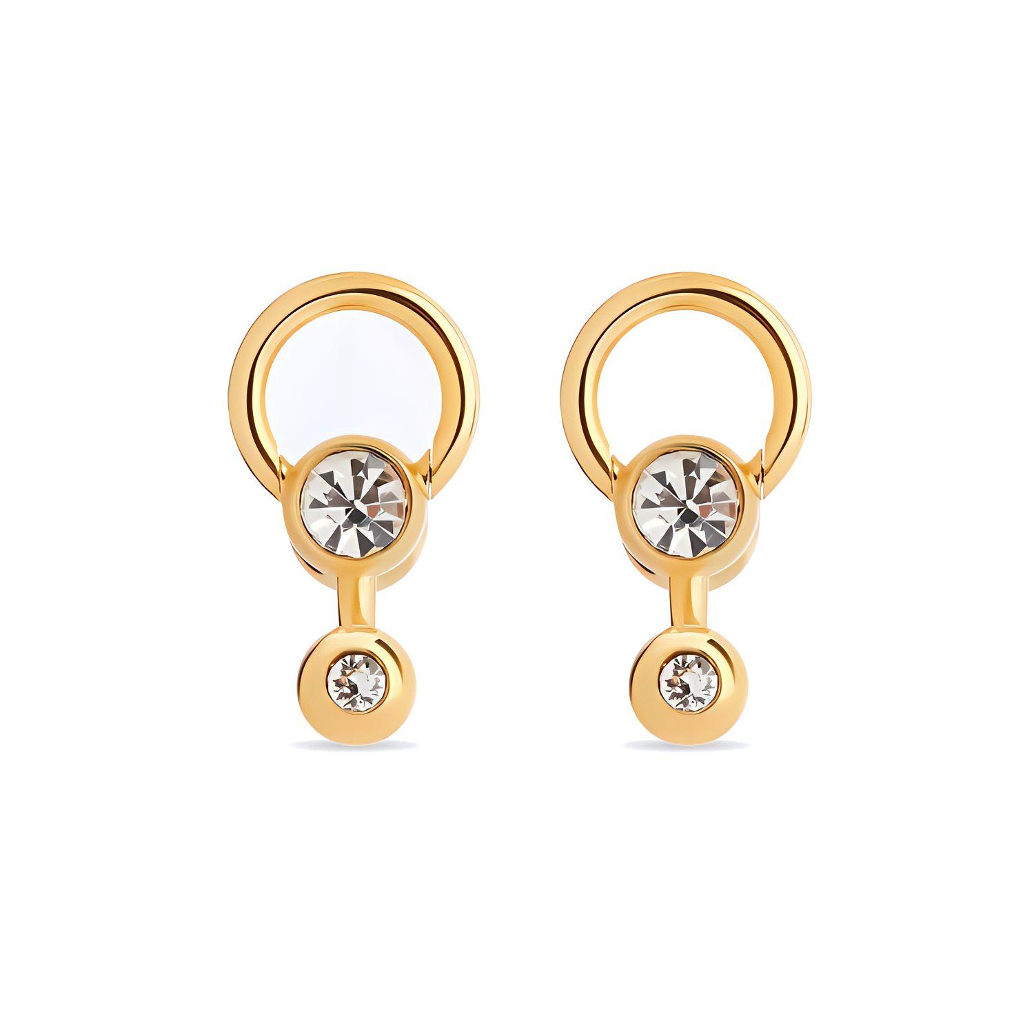 Balenciaga Fashion Gold Plated Sterling Silver Earrings Women earrings 679558J841G7167 Gold,F