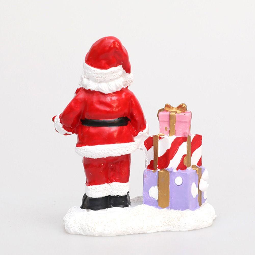 Realistic Santa Claus Gift Box Statue Cute Merry Christmas Decorations  Children Gifts