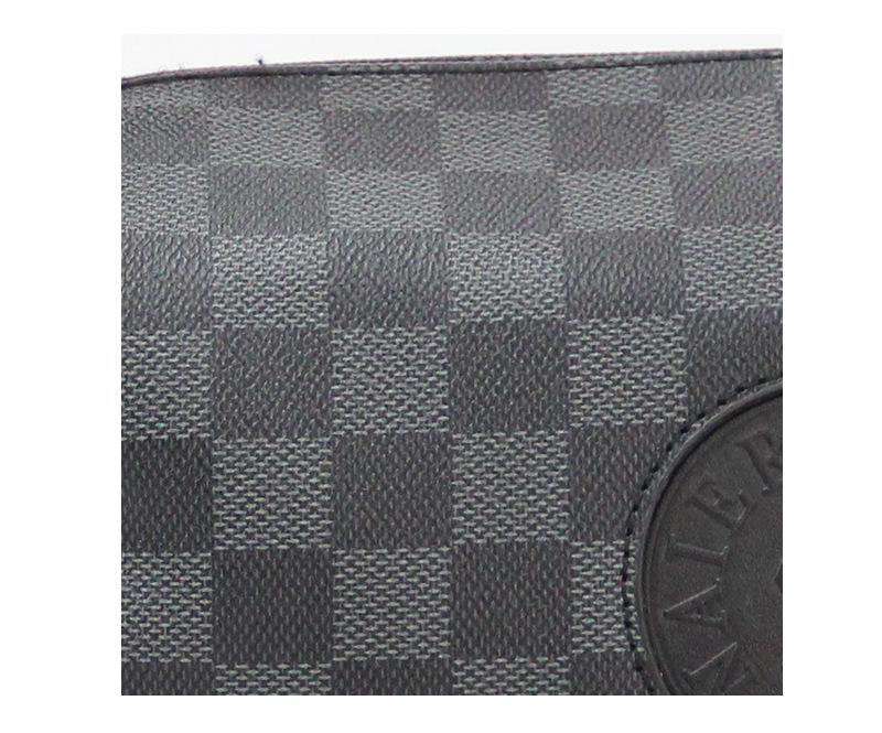 Men's Plaid Crossbody Shoulder Bag - Casual Korean Style Messenger Bag