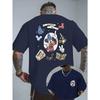 Summer Men's Disney Stitch Pattern T-Shirt Daily Leisure and Theme Activities Wear Unisex Cotton Short Sleeve Oversized