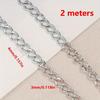 Stainless Steel Chain, 2/3/4mm Thick Twisted Link Chain for DIY Jewelry Making, Crafting Accessory, Pendants for Jewelry Making
