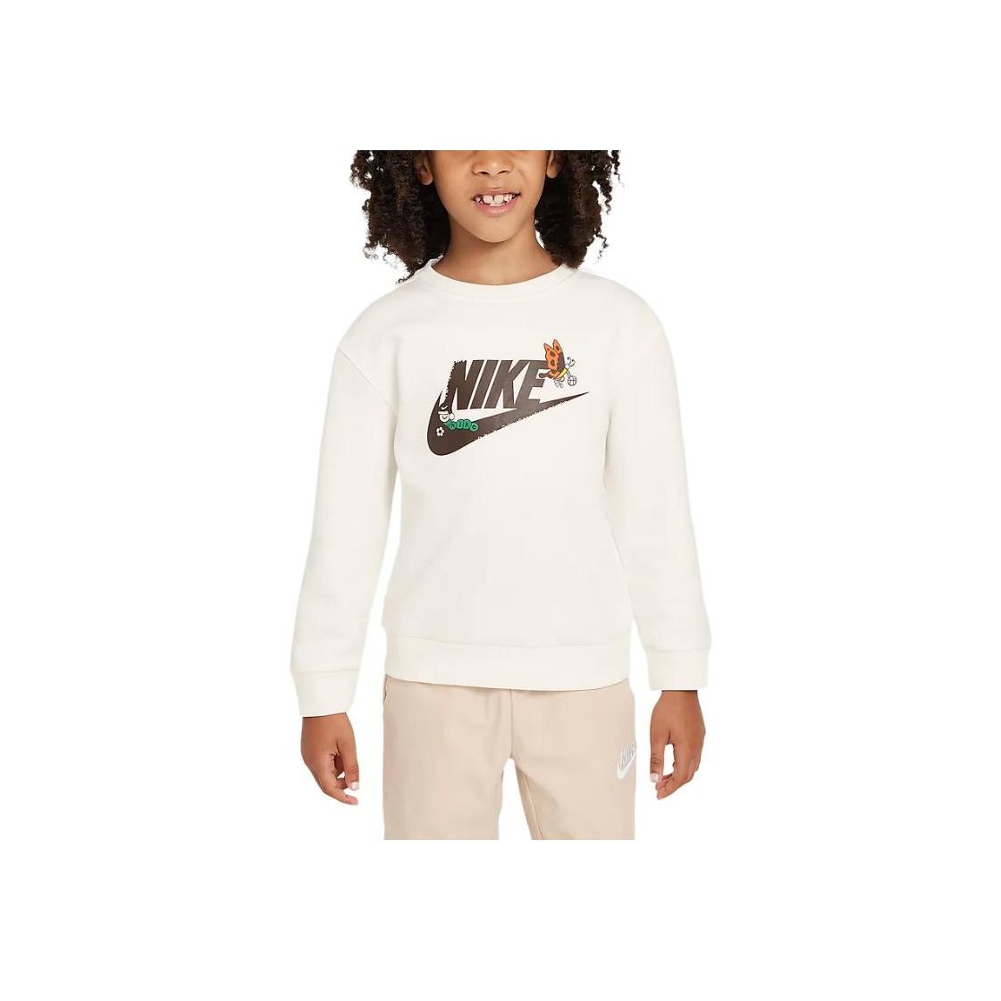 

Nike Sportswear Club Comfortable Soft Crewneck Pullover Kids tops White IB2547-133 7