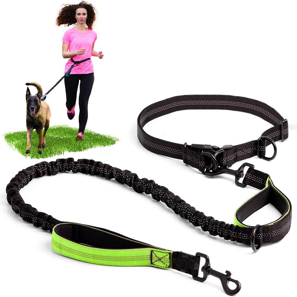Hot Sale Running Dog Walking Belt Traction Rope Reflective Safety Buffer Retractable Outdoor Dog Rope Outdoor Sports Dog Rope