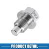 A ABSOPRO Car Engine Magnetic Drain Plug Stainless Steel with Copper Washers 2 Pack M12x1.25