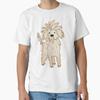 Doodle Dog Designed And Sold By Saryandsaff Vintage Top For Everyday Wear Breathable Stylish Fashion Versatile Casual