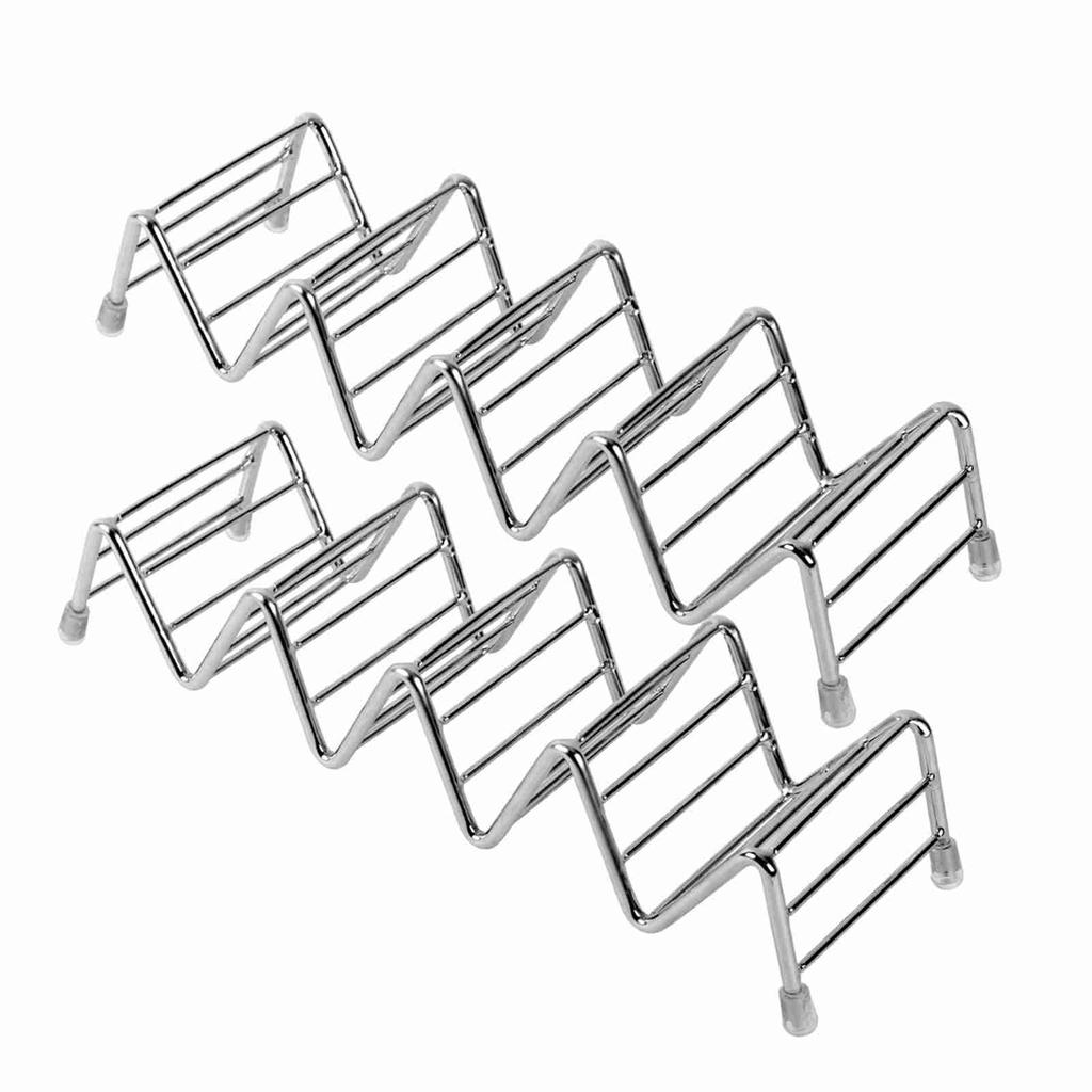 2Pcs Taco Holders Stainless Steel Taco Stand Rack for Hard or Soft Shell Tacos