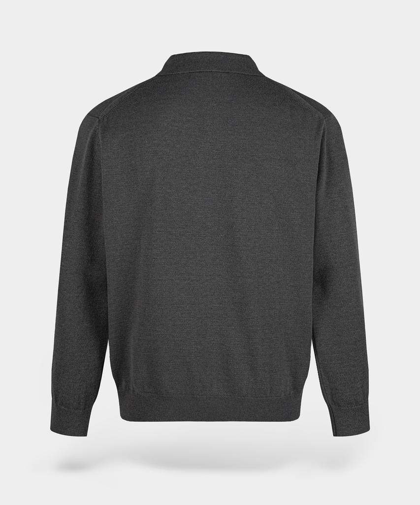 BIRBANTE Soft Washable Collared Knit - Charcoal
