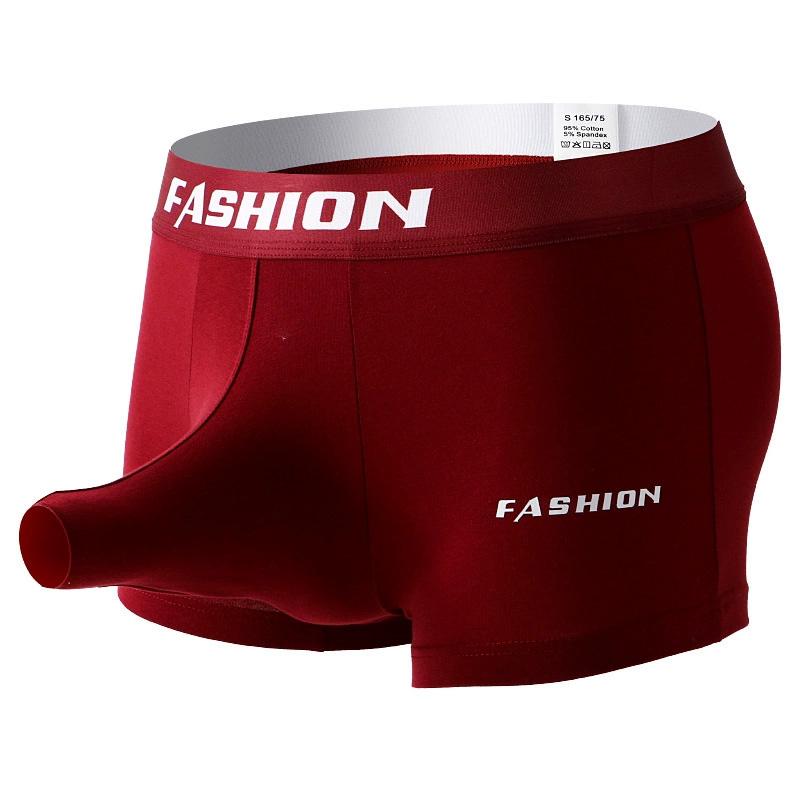 

1 шт. Мужские трусы-боксеры из хлопка, дышащие, со средней посадкой, нижнее белье с выпуклым гульфиком, шорты, Cuecas, с открытым носом слона M