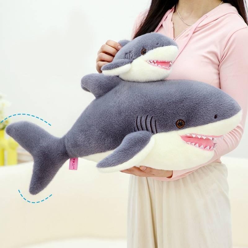 Shark Big Mouth Plush Toys Cute Cartoon Buddy Kids Sleeping Companion Gifts