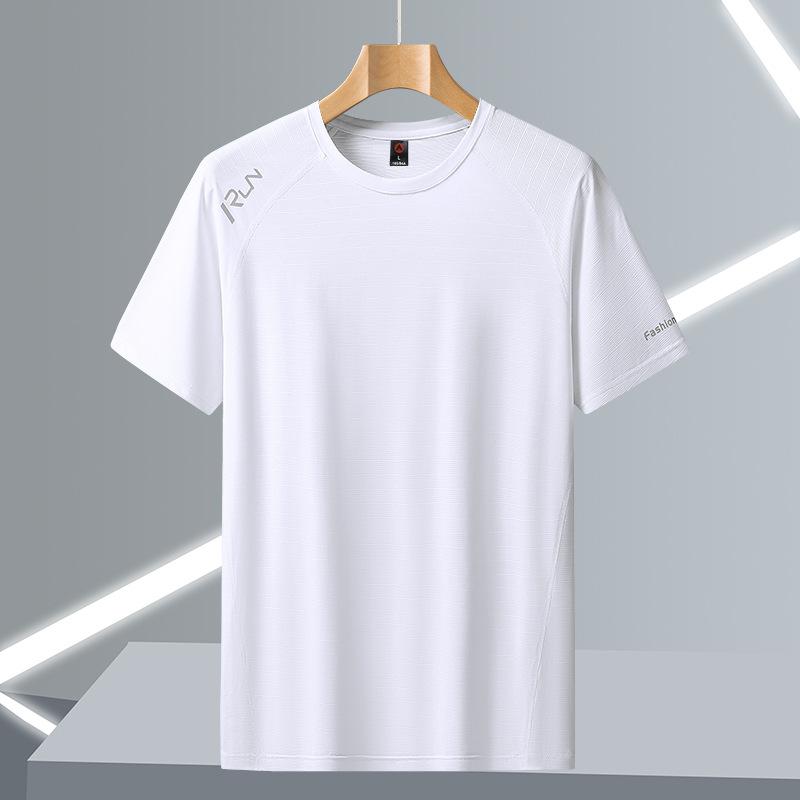 Short Sleeved Breathable Ice Silk Short Sleeved Summer Sports and Leisure T-shirt