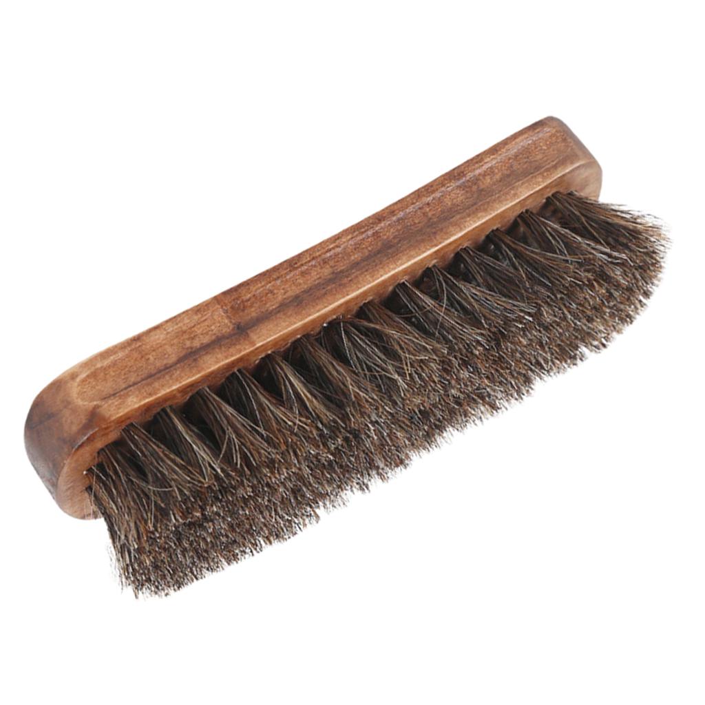 Buy Practical Horse Hair Shoe Brushes Shine Polish Buffing Brush Wooden