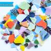Scaglie di Mica di Vetro Frantumato Multicolore Fatte a Mano per Decorazione Inlay Mosaico Fai da Te