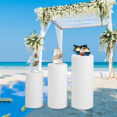 3 Pedestal Support, Cylindrical Pillar Covers, Dessert Plinth Covers