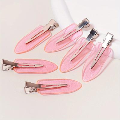 4pieces/set of Seamless Hair Clips with No Bends, Side Bars, Makeup and Facial Accessories, Women's Styling Hair Clips