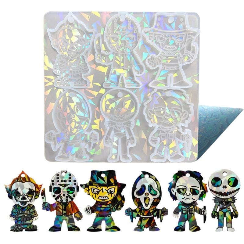 Silicone Cartoon Weirdo Holographic Molds Light Shadow Earrings Pendant Mold DIY Ornaments Jewelry Epoxy Crafting Mold