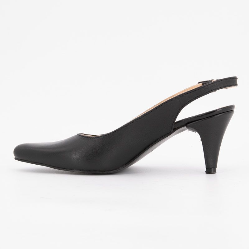 Escarpins ouverts cuir avec talons courts Femme XAVIER DANAUD
