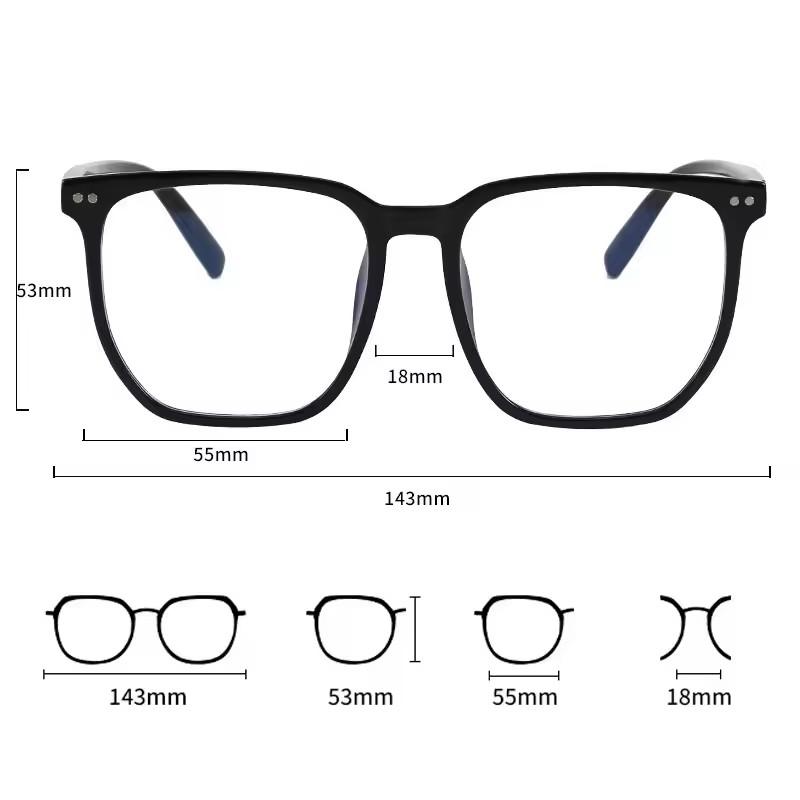 Anti-blue Light Glasses Square Frame Eyewear Women Men High Quality Eyeglasses Blue Light Blocking Man Lady Computer Eyeglas