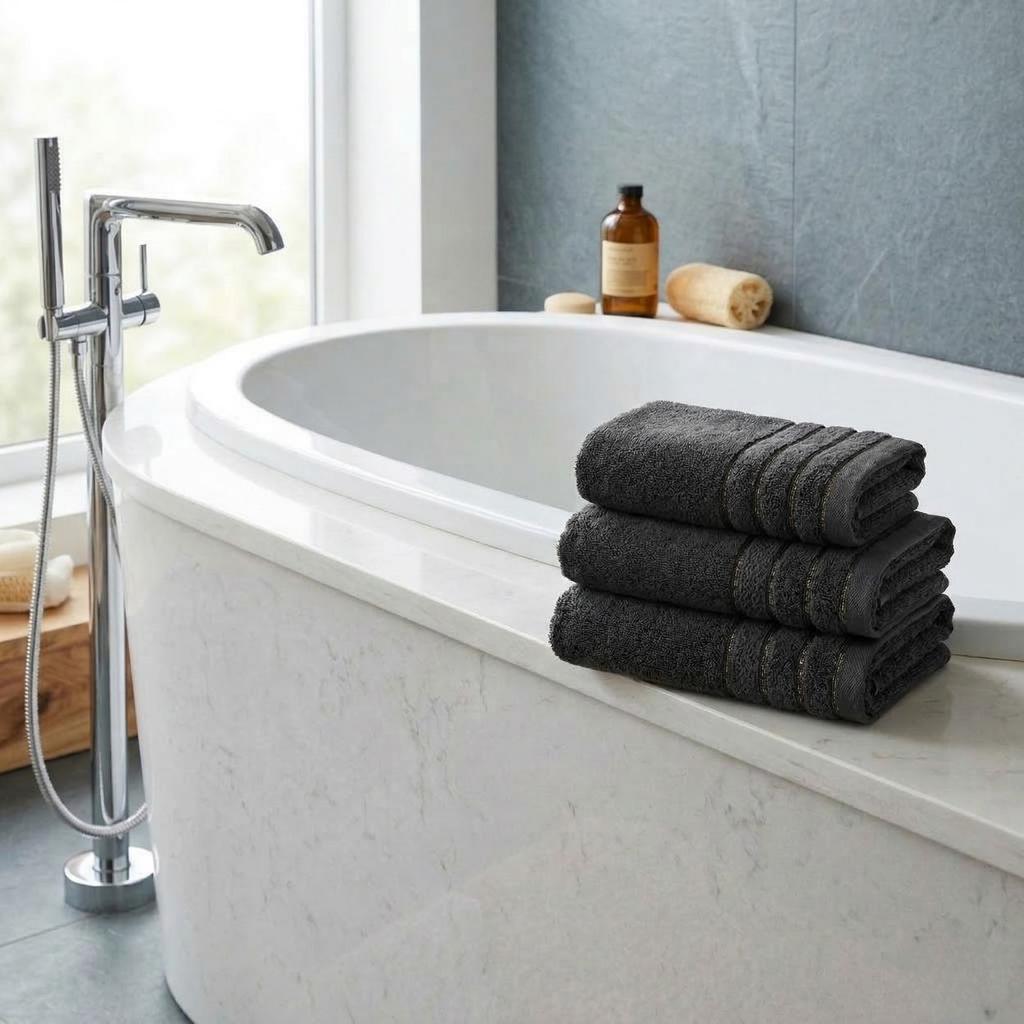 Nadine Hand Towel 30X50 Steel