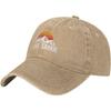Lake Tahoe Mountain Sunset Washed Baseball Cap Vintage Distressed Cotton Dad Hat for Unisex