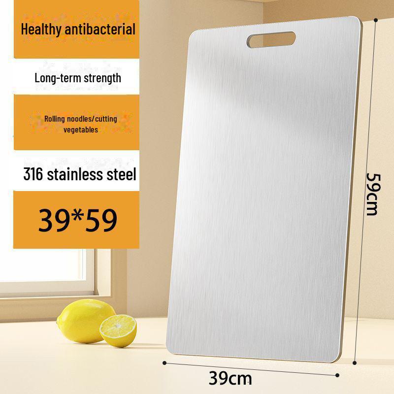 

Двусторонняя разделочная доска из антибактериальной нержавеющей стали 316 — большая, толстая и устойчивая к плесени Square