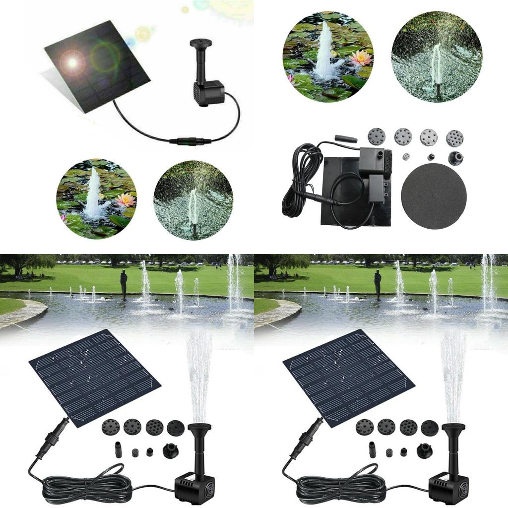 Solar Powered Fountain Garden Pond Water Feature Pump Kit Add Joy To Your Garden