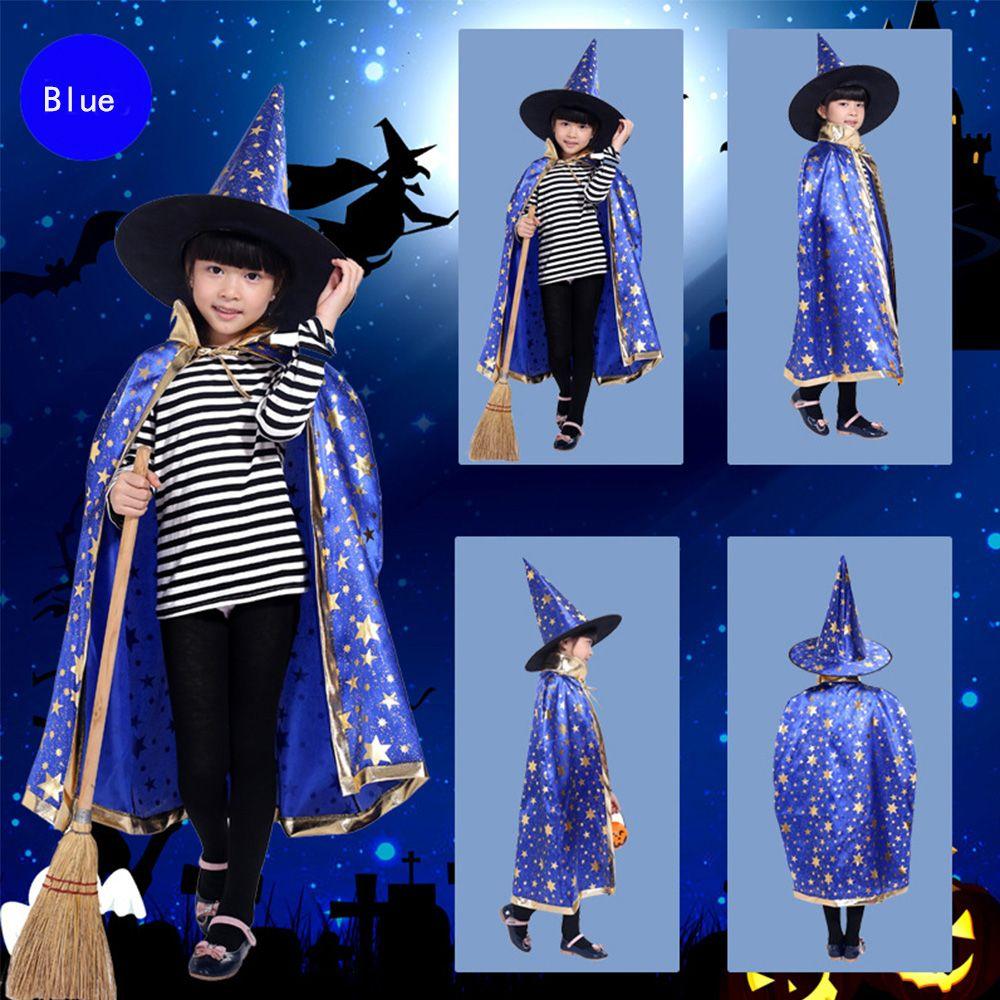 Children Cosplay Witch Clothes Cosplay Cloak Show Costumes Halloween Cloak Performance Costumes