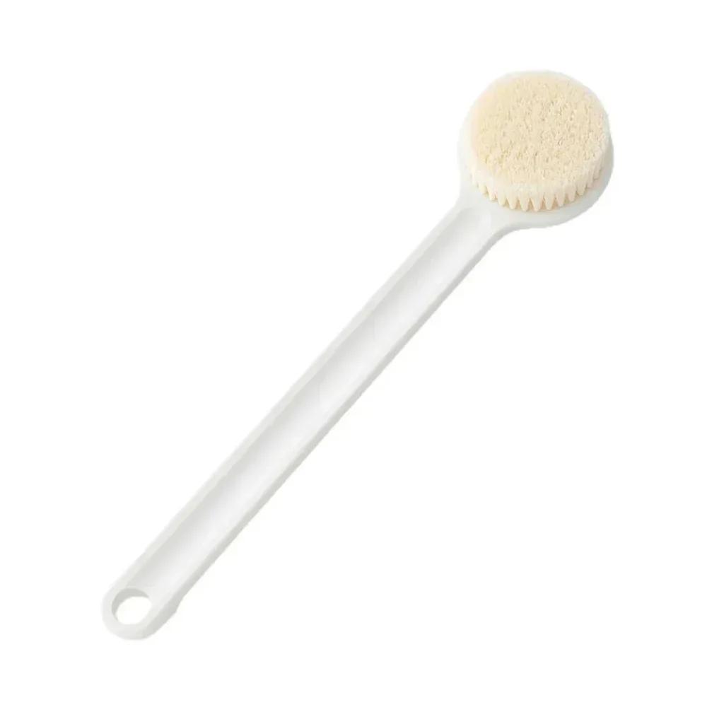 

Длинная ручка щетка для спины для душа Мягкая щетина Отшелушивающая щетка для тела Здоровье кожи Душевая щетка для спины Сухая чистка белый