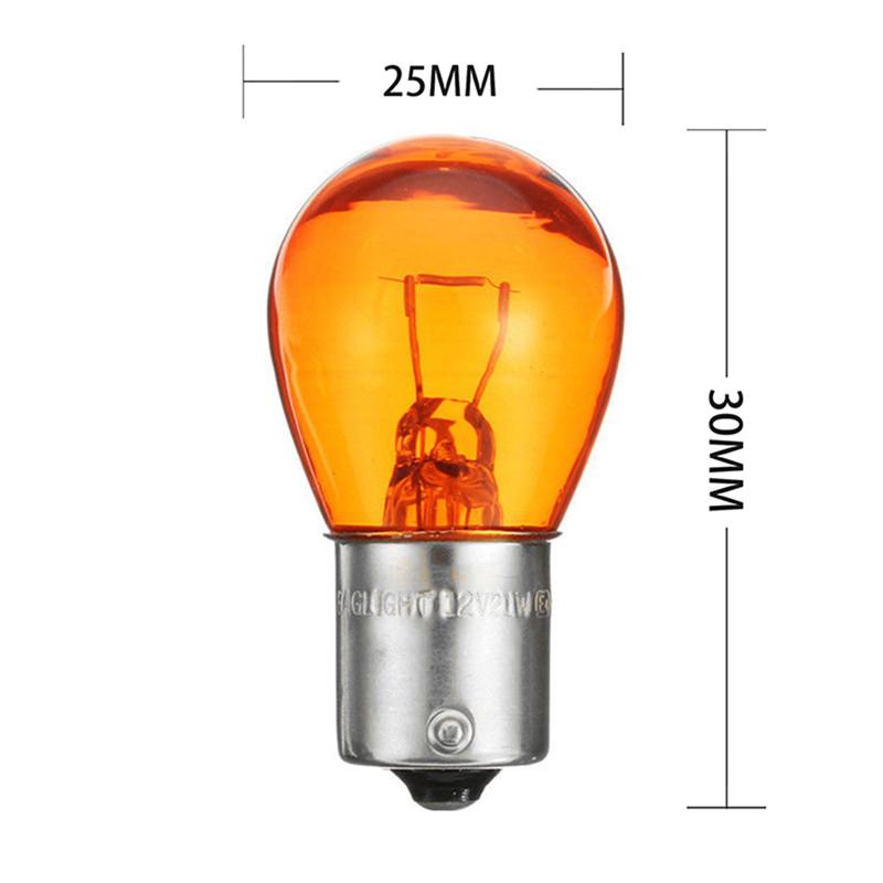 2 szt. 1156 BA15S szkło o dużej mocy i niskim zużyciu paliwa, żarówka do świateł stopu samochodu, wskaźnik świetlny 21 W DC12 V, biały/bursztynowy #289597