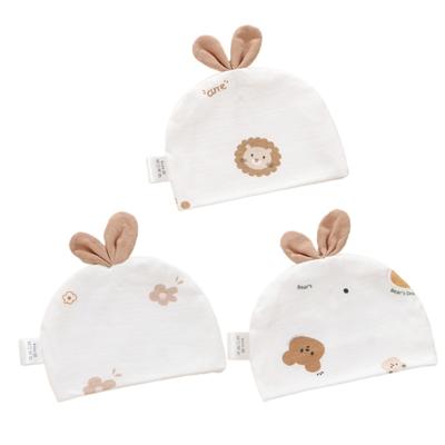Lovely Baby Hat Cotton Fetal Caps Lightweight Newborns Hat Comfortable Headwrap Cover Protectors for 0-3 Month Infants