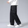 Straight-leg Overalls for Boys Spring Autumn Thin Trendy Brand Loose Drapey Casual Trousers