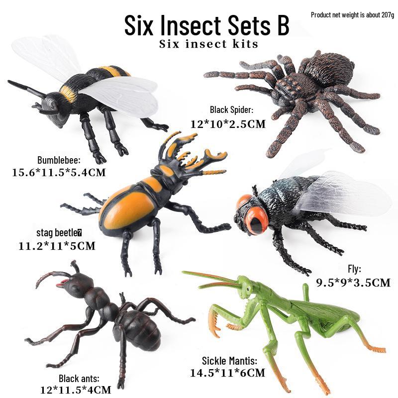 Interactive Insect Toy Set: Butterfly, Bee, Ladybug, Dragonfly, Centipede, Ant, Scorpion, Mantis, Spider