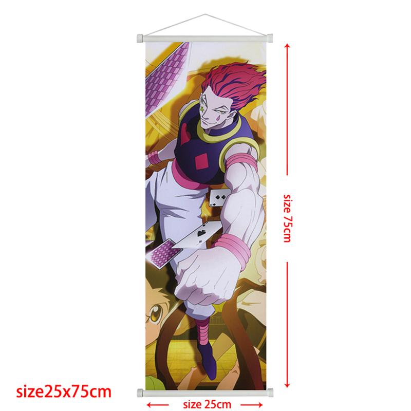 Anime Hunter X Hunter Scroll Poster GON Killua Zoldyck Hisoka Art Canvas Wall Decor for Bedroom Home Poster Family Room Decor